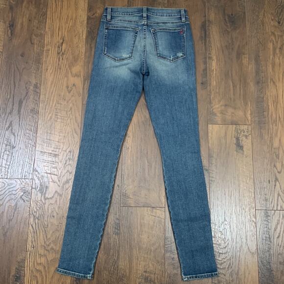 Miss Me Vintage Sophie Triangle Embroidered Stretch Skinny Distressed Jeans - Picture 5 of 9